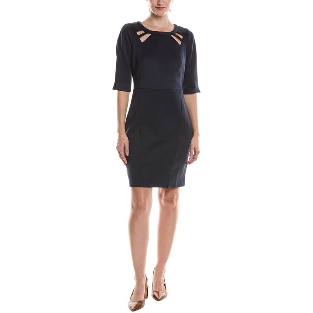 Gretchen Scott Womens  Jersey Peek-A-Boo Dress, Blue